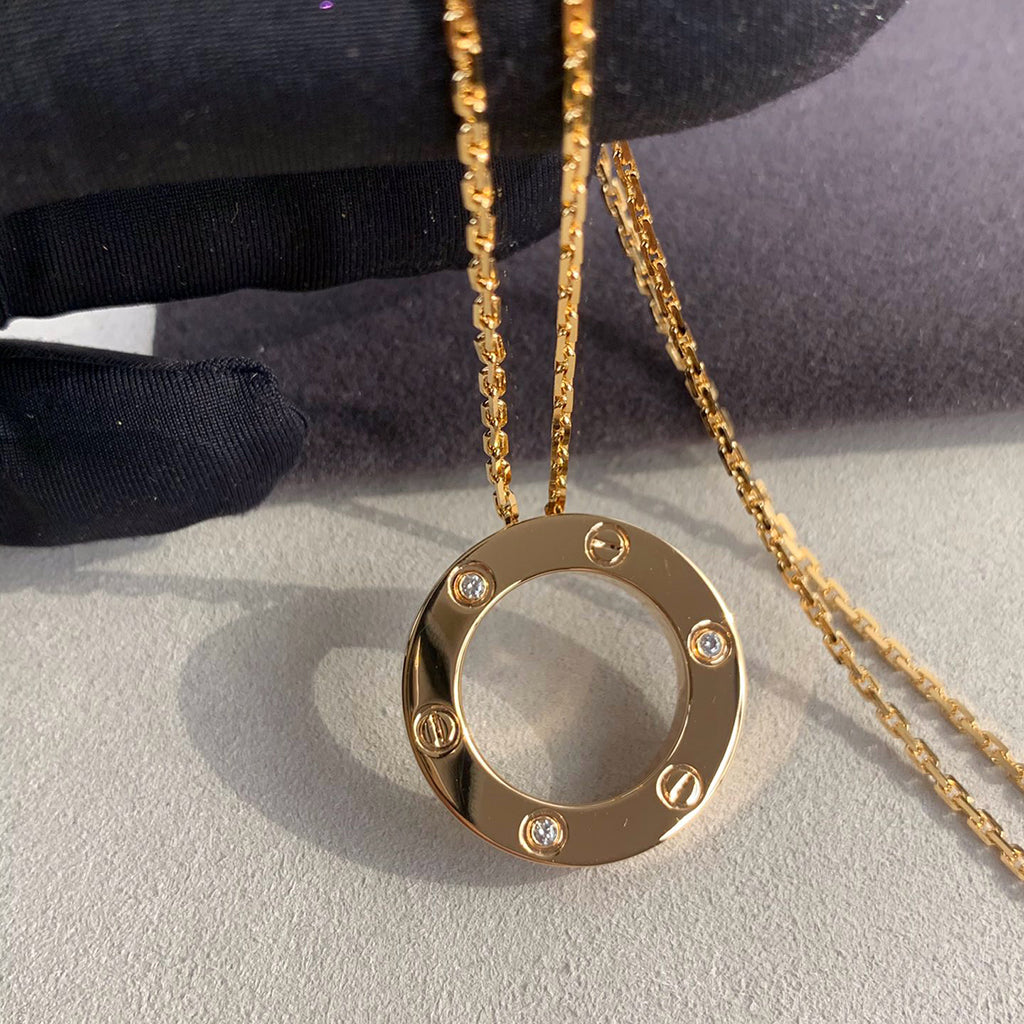 [ELAN LUXE]LOVE NECKLACE 16MM 3 DIAMONDS
