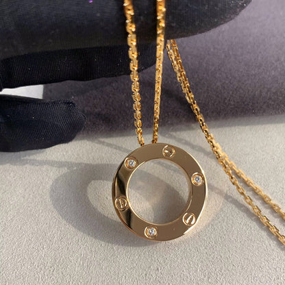 [ELAN LUXE]LOVE NECKLACE 16MM 3 DIAMONDS