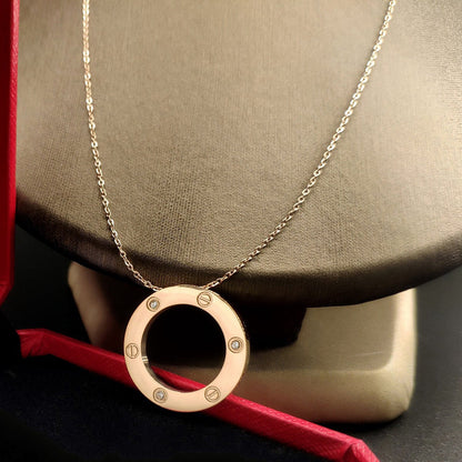 [ELAN LUXE]LOVE NECKLACE 16MM 3 DIAMONDS