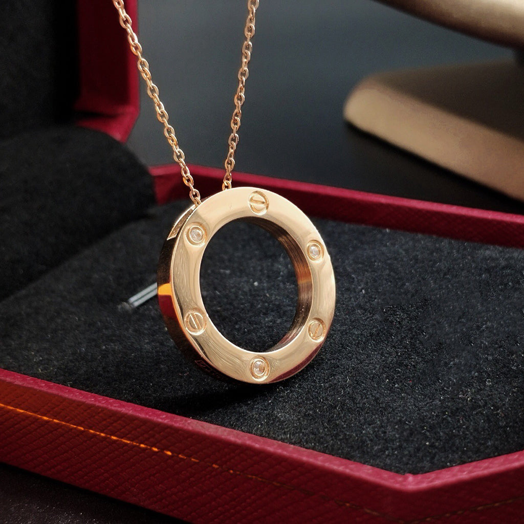 [ELAN LUXE]LOVE NECKLACE 16MM 3 DIAMONDS