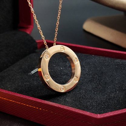[ELAN LUXE]LOVE NECKLACE 16MM 3 DIAMONDS