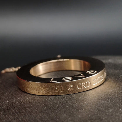 [ELAN LUXE]LOVE NECKLACE 16MM 3 DIAMONDS