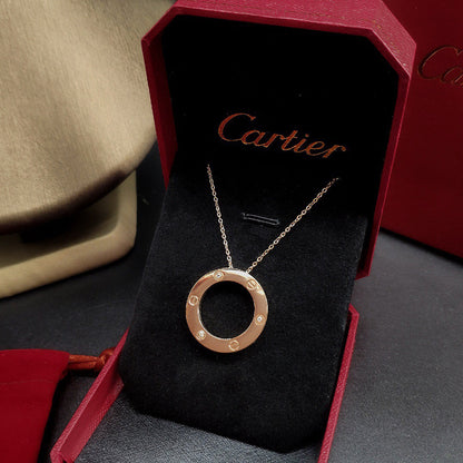[ELAN LUXE]LOVE NECKLACE 16MM 3 DIAMONDS