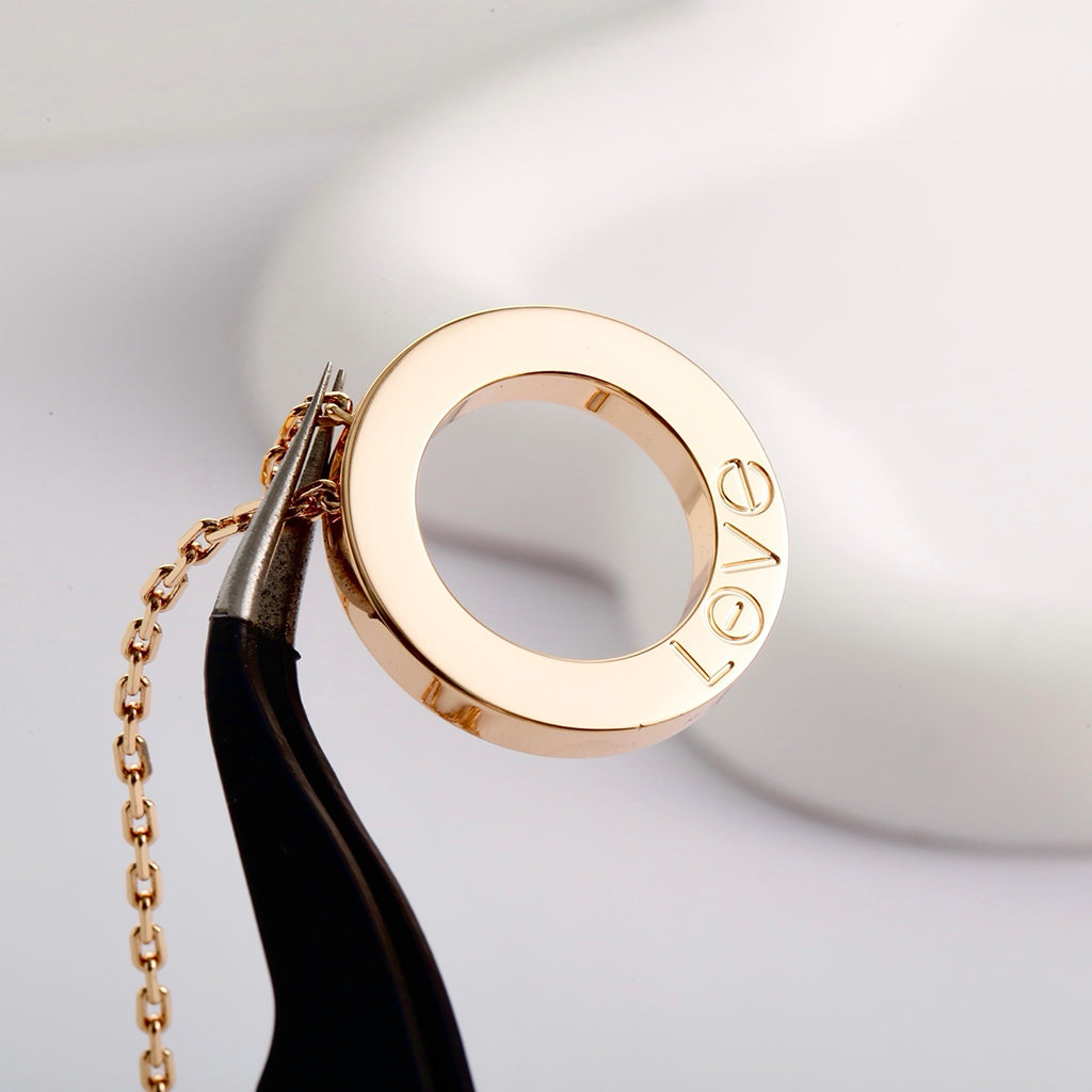 [ELAN LUXE]LOVE NECKLACE 16MM  FULL DIAMOND