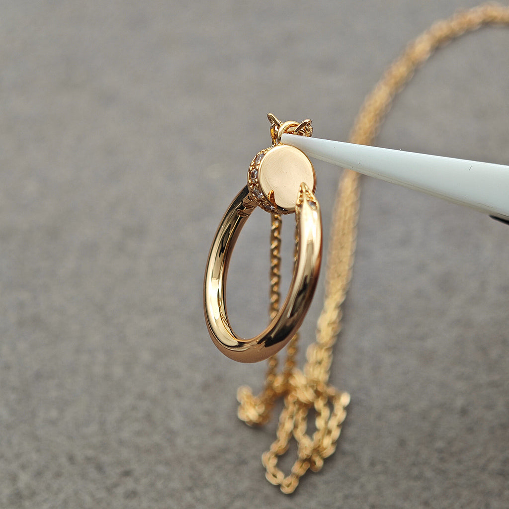 [ELAN LUXE]JUSTE NECKLACE HALF DIAMOND
