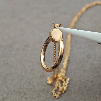 [ELAN LUXE]JUSTE NECKLACE HALF DIAMOND