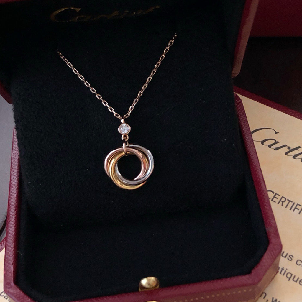 [ELAN LUXE]TRINITY  NECKLACE 1 DIAMOND