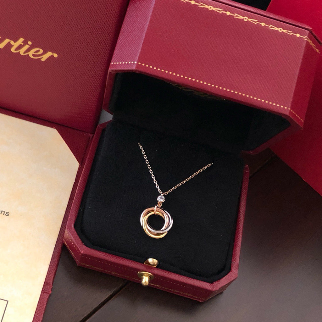 [ELAN LUXE]TRINITY  NECKLACE 1 DIAMOND