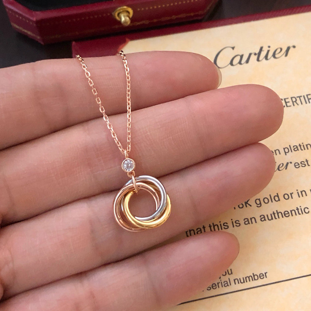 [ELAN LUXE]TRINITY  NECKLACE 1 DIAMOND