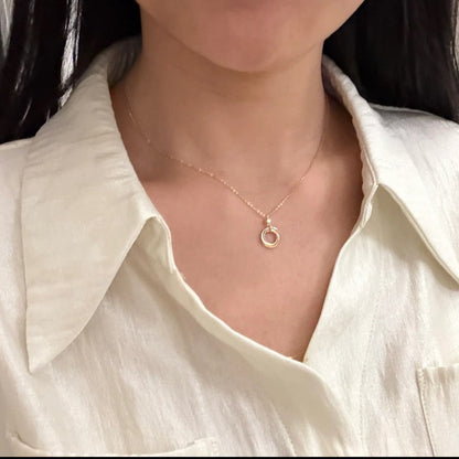 [ELAN LUXE]TRINITY  NECKLACE 1 DIAMOND