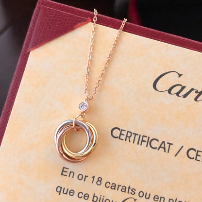 [ELAN LUXE]TRINITY  NECKLACE 1 DIAMOND