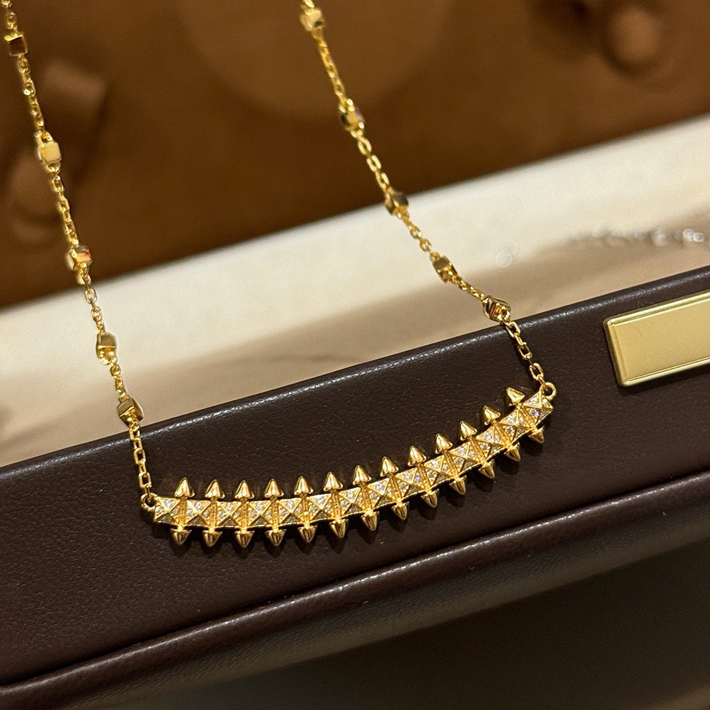 [ELAN LUXE]CLASH  SMALL FULL DIAMOND NECKLACE
