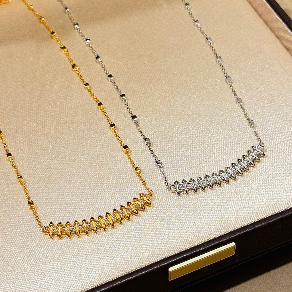 [ELAN LUXE]CLASH  SMALL FULL DIAMOND NECKLACE