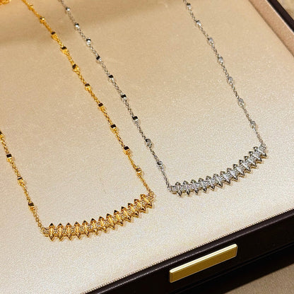 [ELAN LUXE]CLASH  SMALL FULL DIAMOND NECKLACE