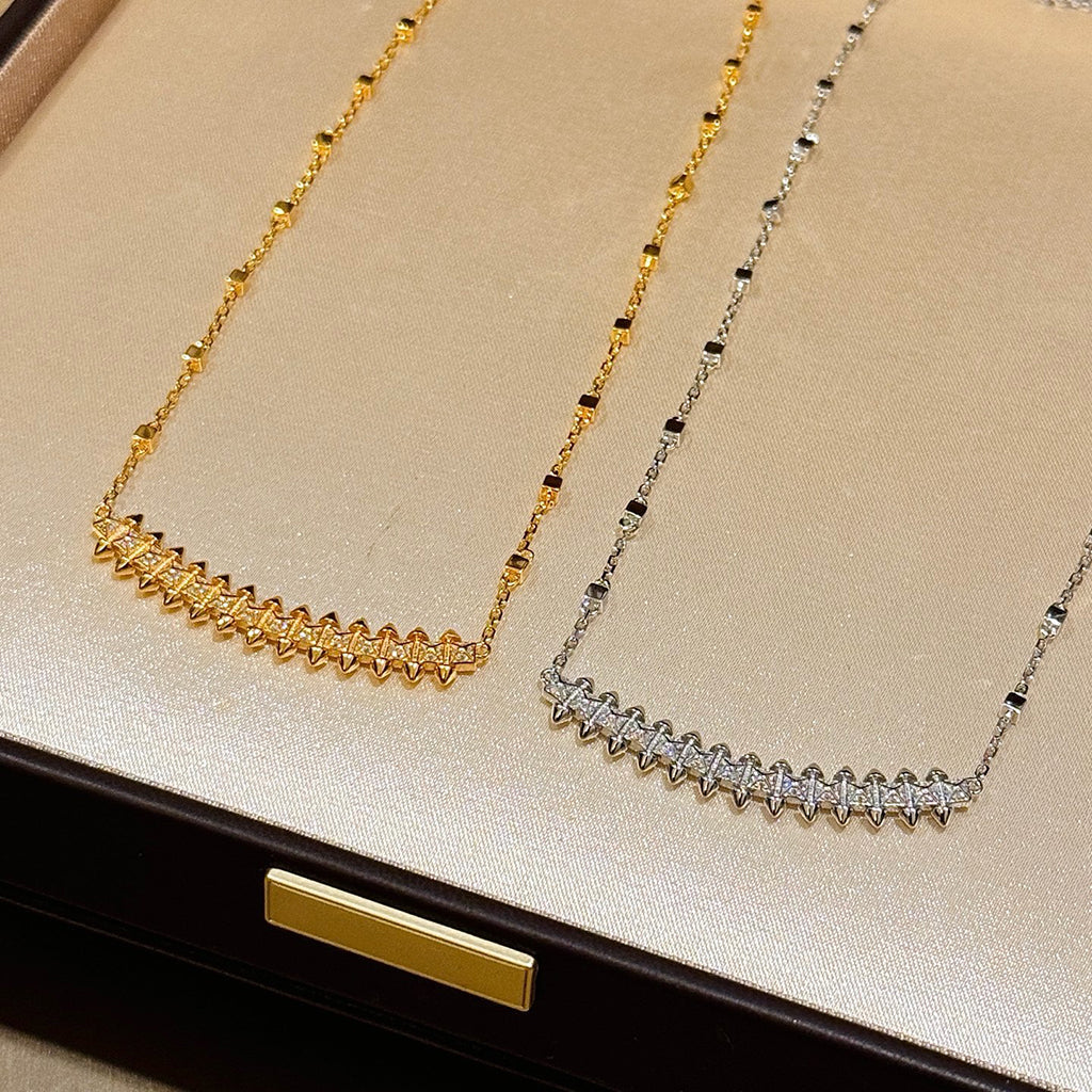 [ELAN LUXE]CLASH  SMALL FULL DIAMOND NECKLACE