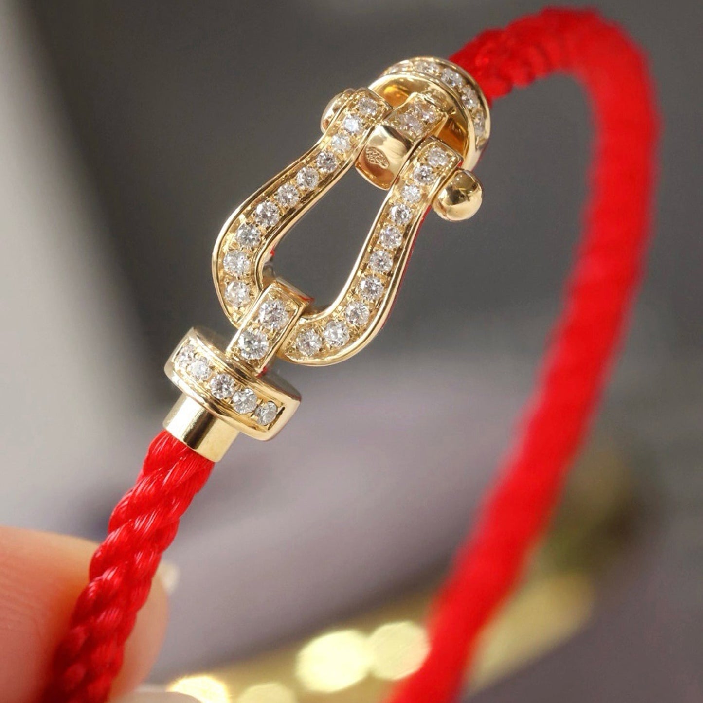 [ELAN LUXE]FORCE LARGE HORSESHOE FULL DIAMOND BRACELET SILVER