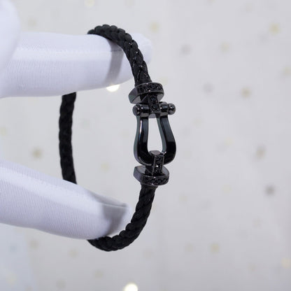 [ELAN LUXE]FORCE LARGE SERIES HORSESHOE BLACK SAMURAI BRACELET