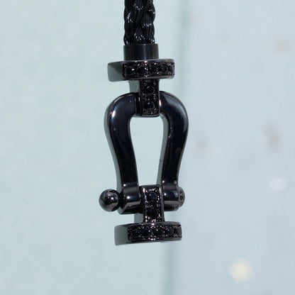 [ELAN LUXE]FORCE LARGE SERIES HORSESHOE BLACK SAMURAI BRACELET