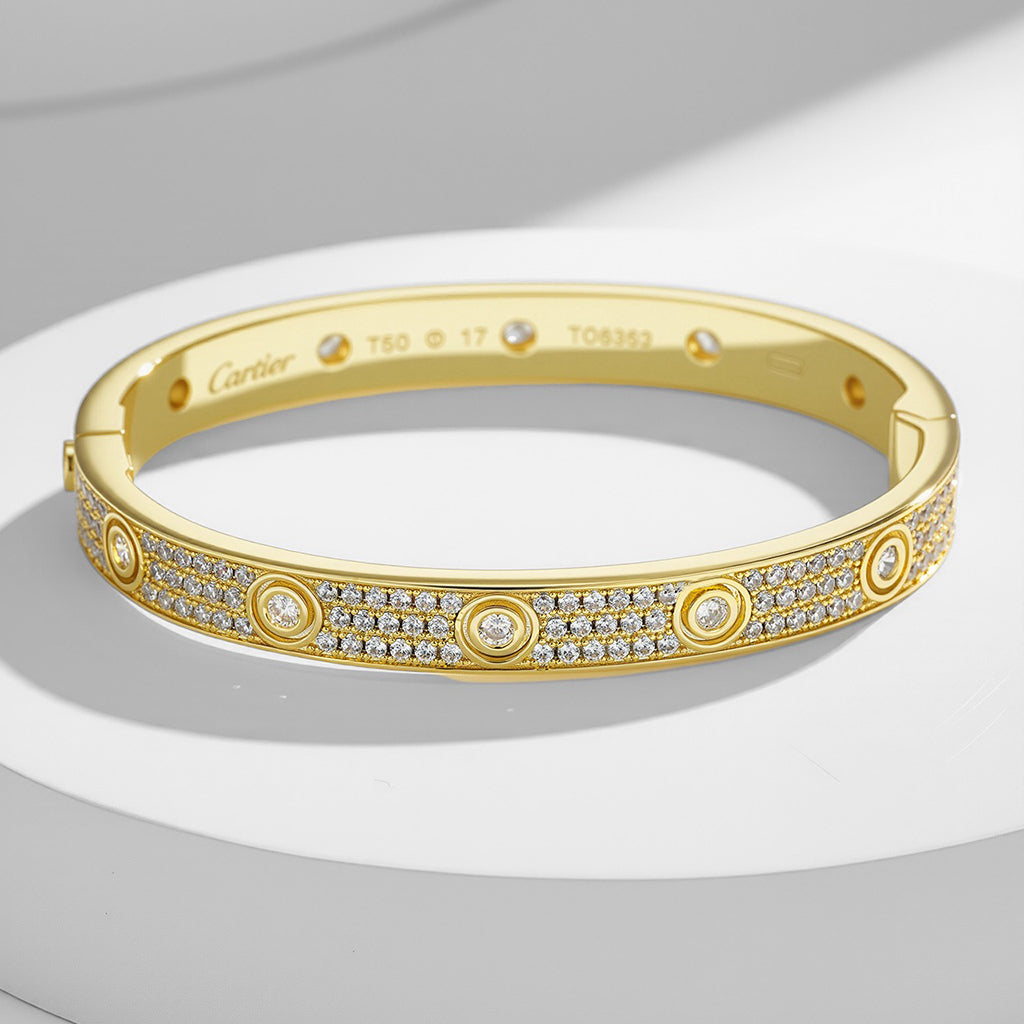 [ELAN LUXE]LOVE BRACELET 6.1MM DIAMOND-PAVED 10 BIG DIAMONDS