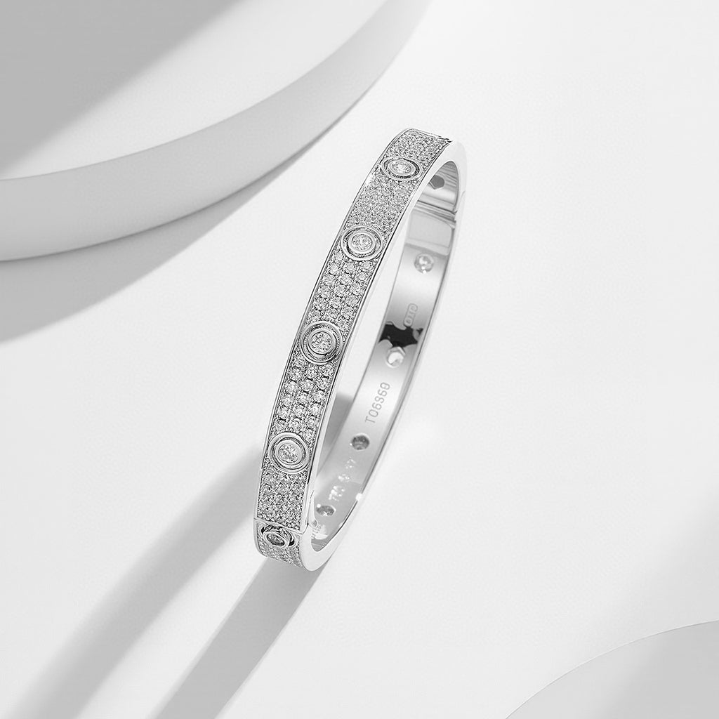 [ELAN LUXE]LOVE BRACELET 6.1MM DIAMOND-PAVED 10 BIG DIAMONDS