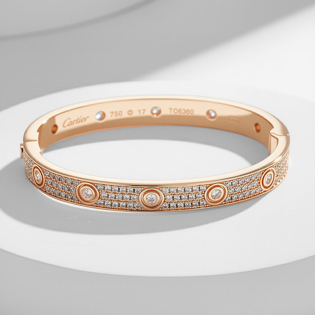 [ELAN LUXE]LOVE BRACELET 6.1MM DIAMOND-PAVED 10 BIG DIAMONDS