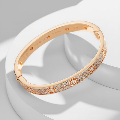 [ELAN LUXE]LOVE BRACELET 6.1MM DIAMOND-PAVED 10 BIG DIAMONDS