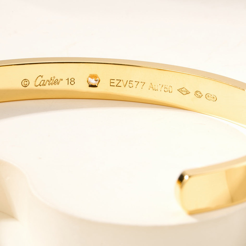 [ELAN LUXE]LOVE BRACELET 6.1MM 1 DIAMOND OPEN CUFF