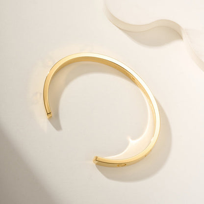 [ELAN LUXE]LOVE BRACELET 6.1MM 1 DIAMOND OPEN CUFF
