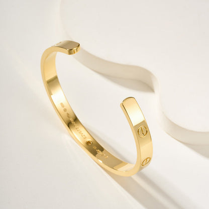 [ELAN LUXE]LOVE BRACELET 6.1MM 1 DIAMOND OPEN CUFF