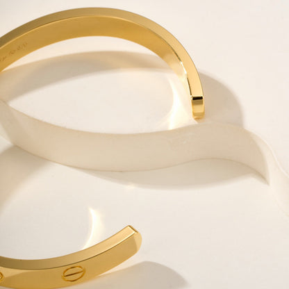 [ELAN LUXE]LOVE BRACELET 6.1MM 1 DIAMOND OPEN CUFF