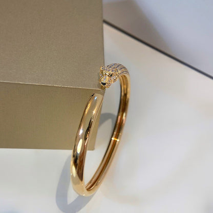 [ELAN LUXE]PANTHERE HALF DIAMOND OPEN BRACELET