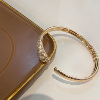 [ELAN LUXE]PANTHERE HALF DIAMOND OPEN BRACELET