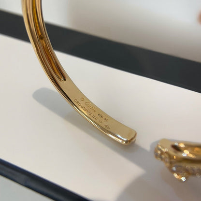 [ELAN LUXE]PANTHERE HALF DIAMOND OPEN BRACELET
