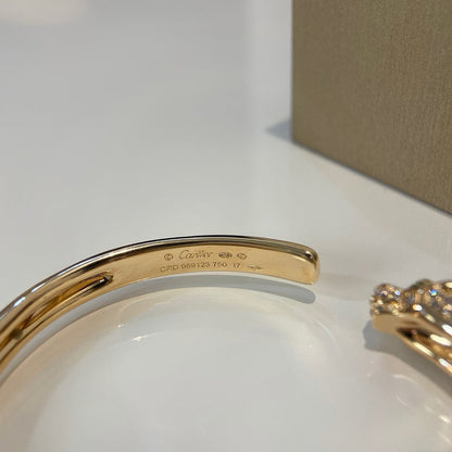 [ELAN LUXE]PANTHERE HALF DIAMOND OPEN BRACELET
