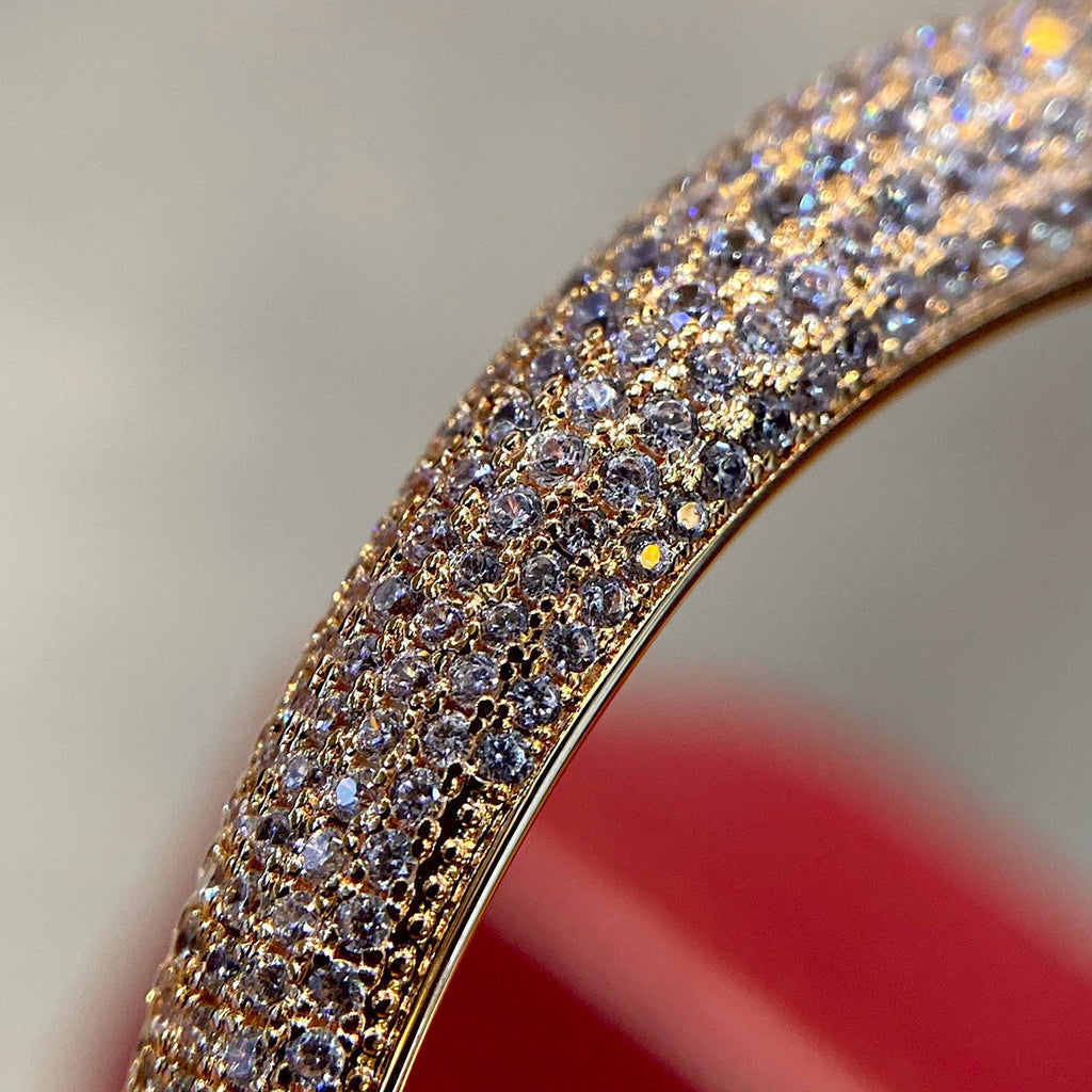 [ELAN LUXE]PANTHERE HALF DIAMOND OPEN BRACELET