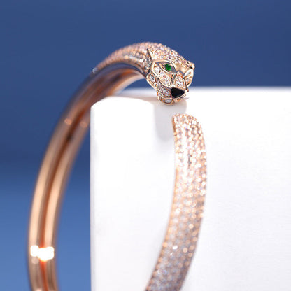 [ELAN LUXE]PANTHERE FULL DIAMOND OPEN BRACELET