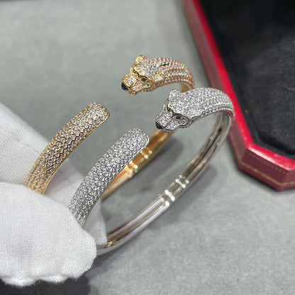 [ELAN LUXE]PANTHERE FULL DIAMOND OPEN BRACELET