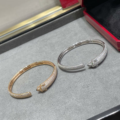 [ELAN LUXE]PANTHERE FULL DIAMOND OPEN BRACELET