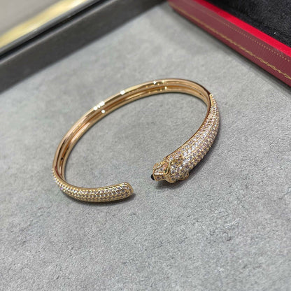 [ELAN LUXE]PANTHERE FULL DIAMOND OPEN BRACELET