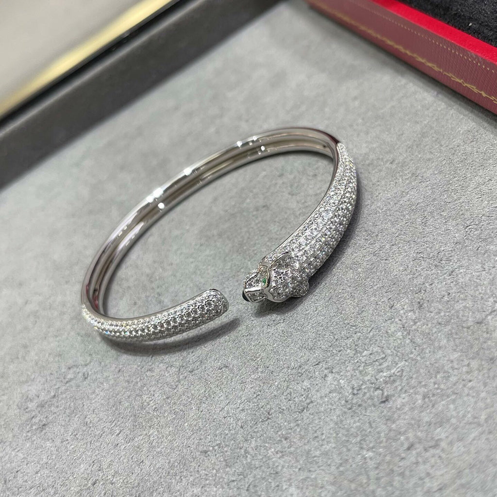 [ELAN LUXE]PANTHERE FULL DIAMOND OPEN BRACELET
