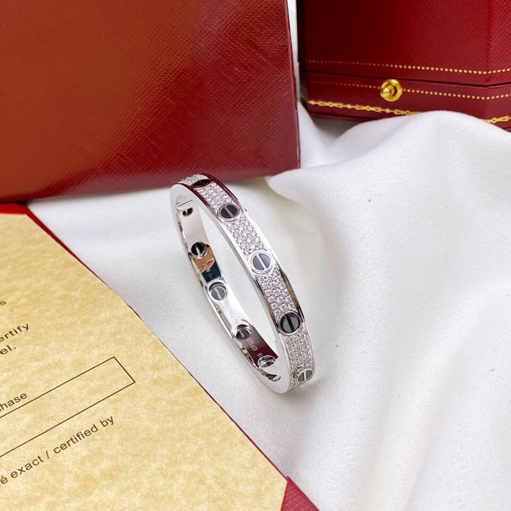 [ELAN LUXE]LOVE BRACELET 6.1MM DIAMOND-PAVED CERAMIC