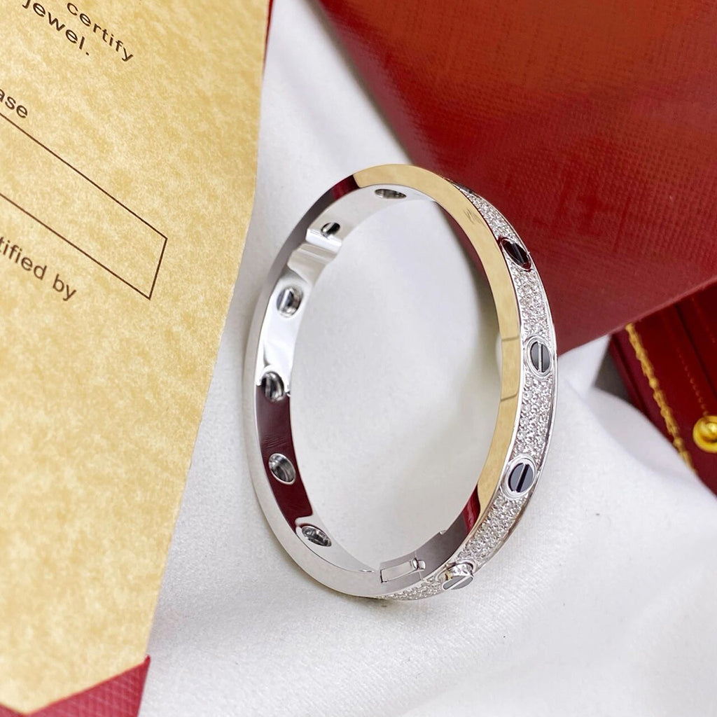 [ELAN LUXE]LOVE BRACELET 6.1MM DIAMOND-PAVED CERAMIC