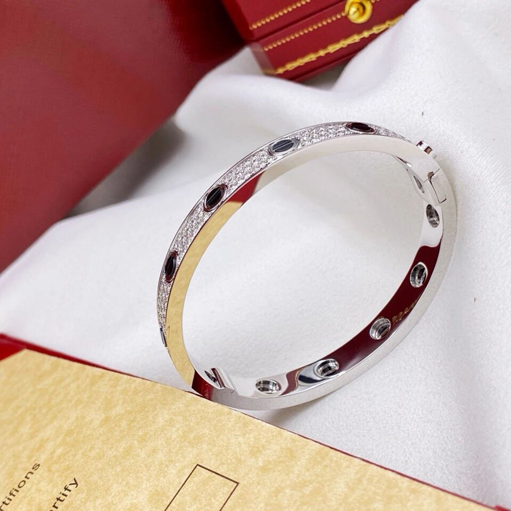 [ELAN LUXE]LOVE BRACELET 6.1MM DIAMOND-PAVED CERAMIC