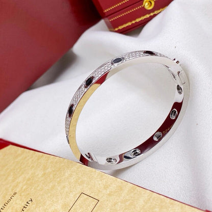 [ELAN LUXE]LOVE BRACELET 6.1MM DIAMOND-PAVED CERAMIC