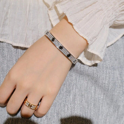[ELAN LUXE]LOVE BRACELET 6.1MM DIAMOND-PAVED CERAMIC