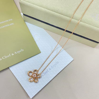[ELAN LUXE]FLOWERLACE NECKLACE 5 DIAMONDS