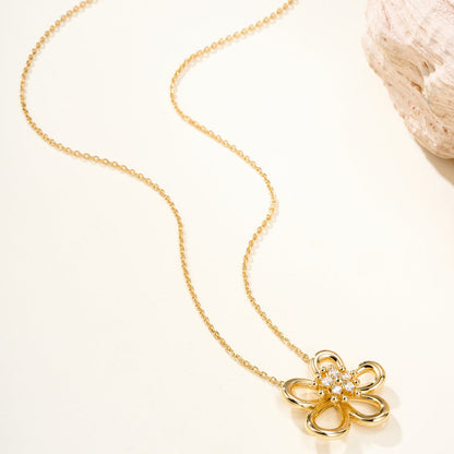 [ELAN LUXE]FLOWERLACE NECKLACE 5 DIAMONDS