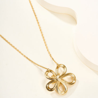 [ELAN LUXE]FLOWERLACE NECKLACE 5 DIAMONDS