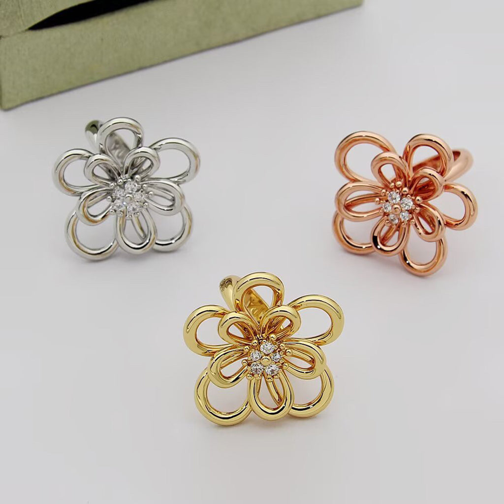 [ELAN LUXE] FLOWERLACE RING 5 DIAMONDS