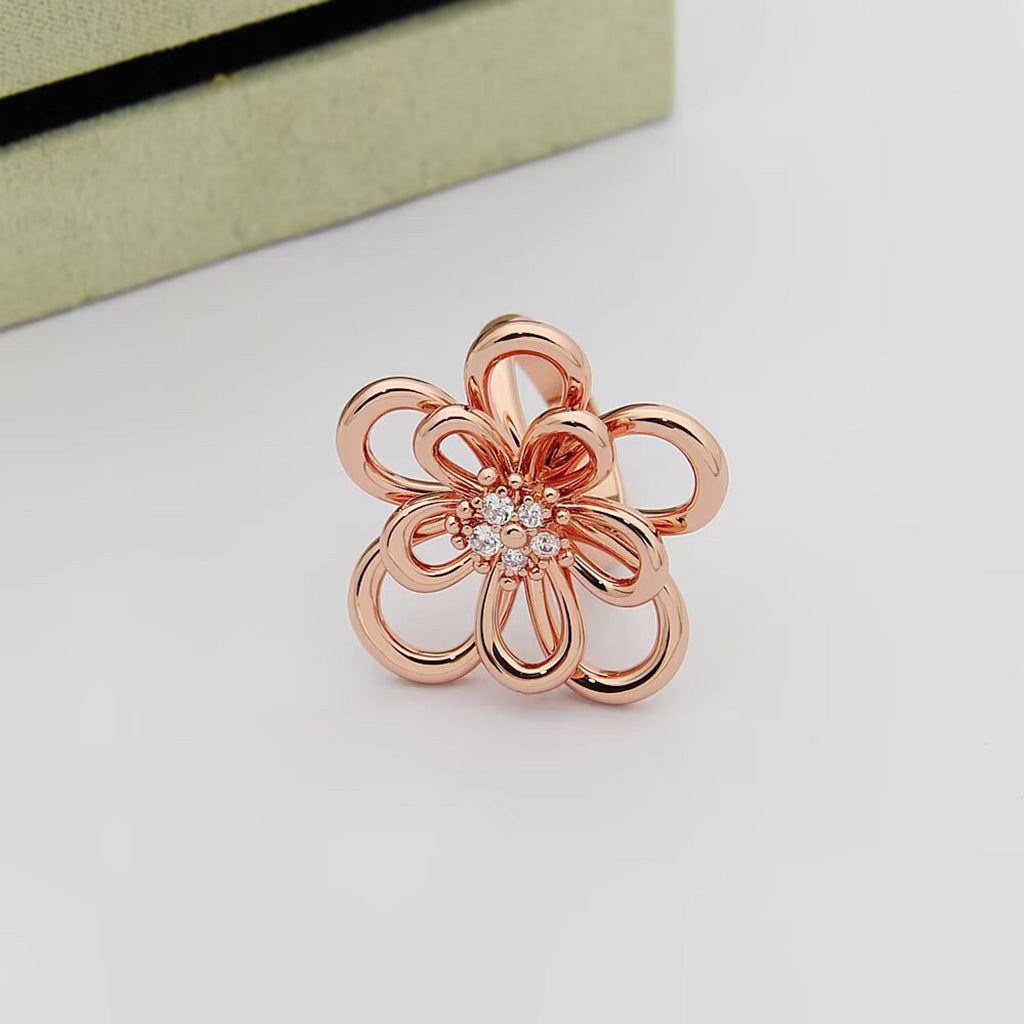 [ELAN LUXE] FLOWERLACE RING 5 DIAMONDS